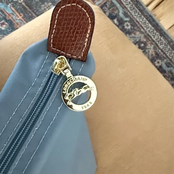 Large Longchamp Original Handbag Steel Shoulder Tote - Picture 5 of 5